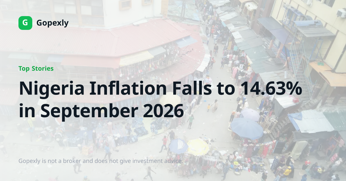 Nigeria Inflation Rate September 2026: 14.63%, Food 19.59% | Gopexly